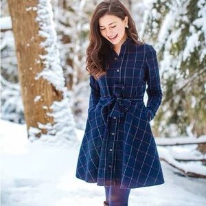 Kiel James Patrick Cozy Cabin Flannel in Navy Plaid XS